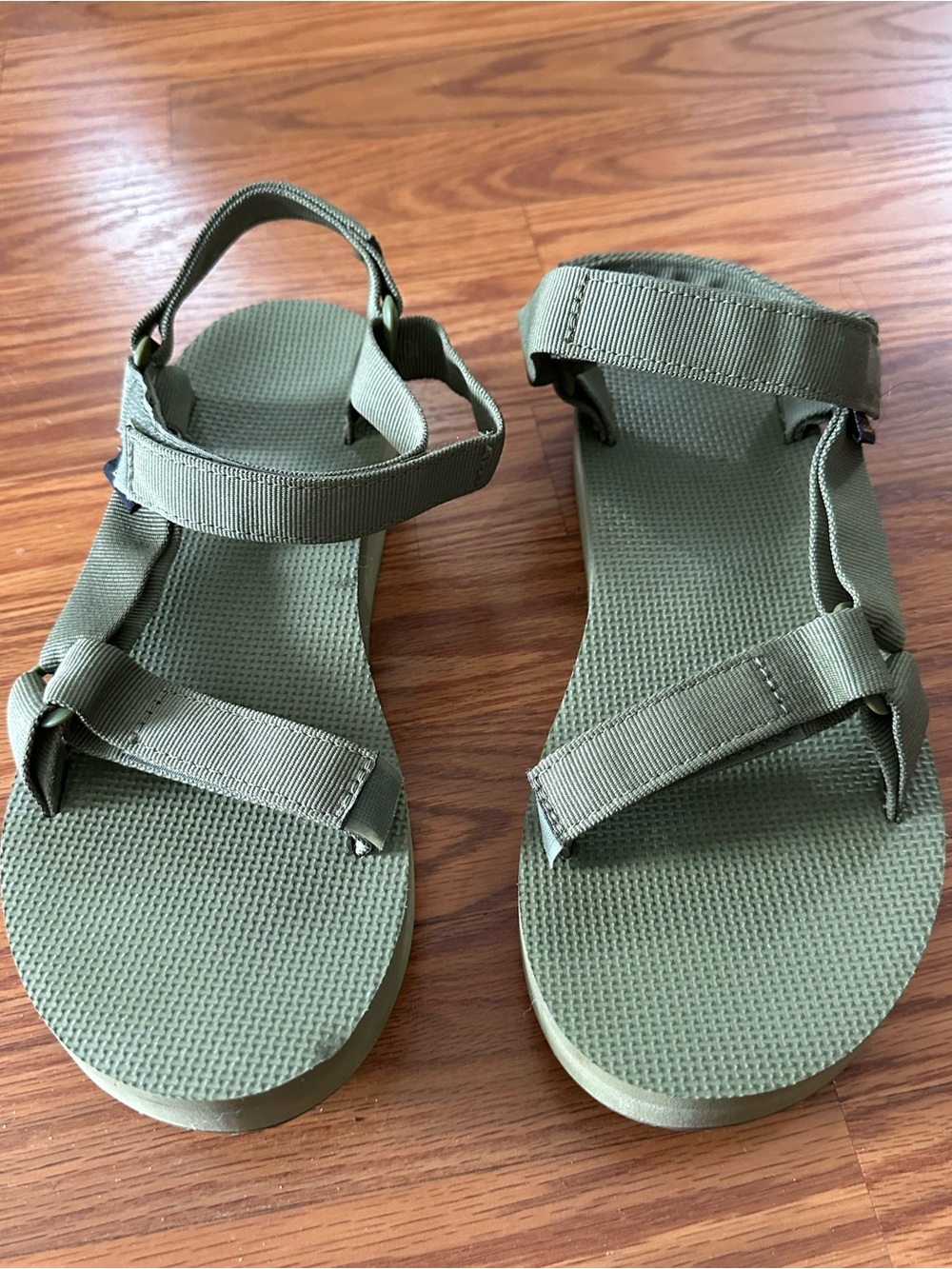 Teva Olive Green Strappy Outdoor Sandals